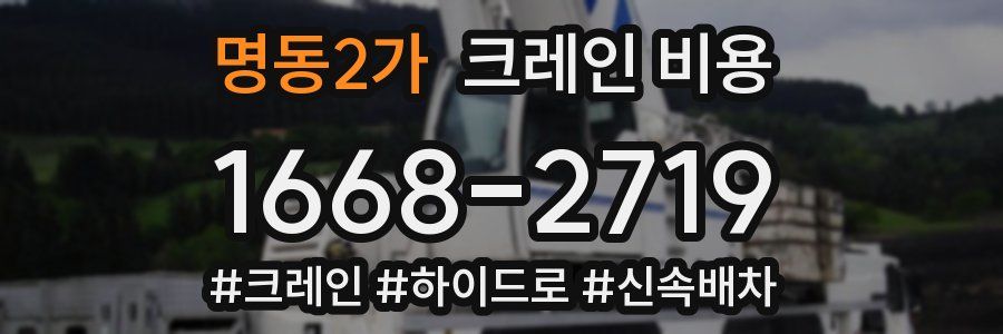 명동2가 크레인 비용