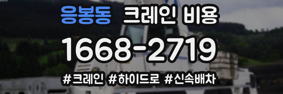 응봉동 크레인 비용