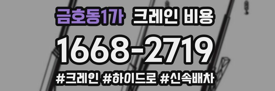 금호동1가 크레인 비용