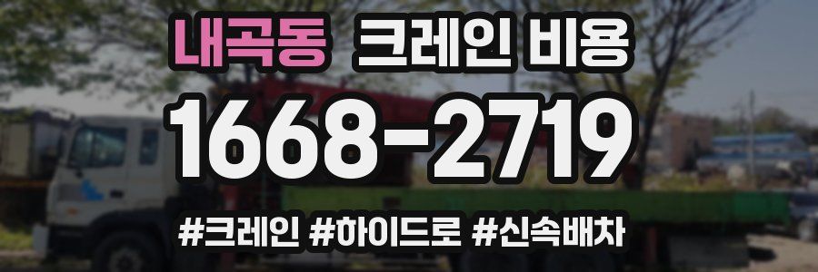 내곡동 크레인 비용