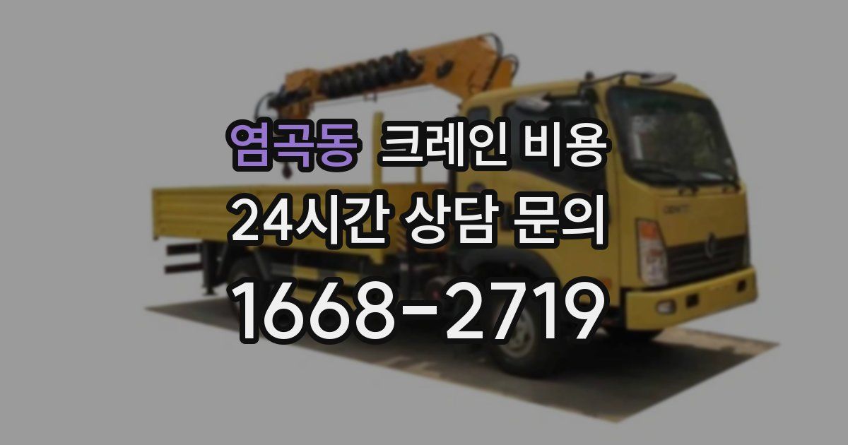 염곡동 크레인 비용