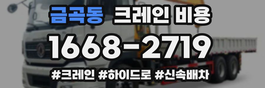 금곡동 크레인 비용