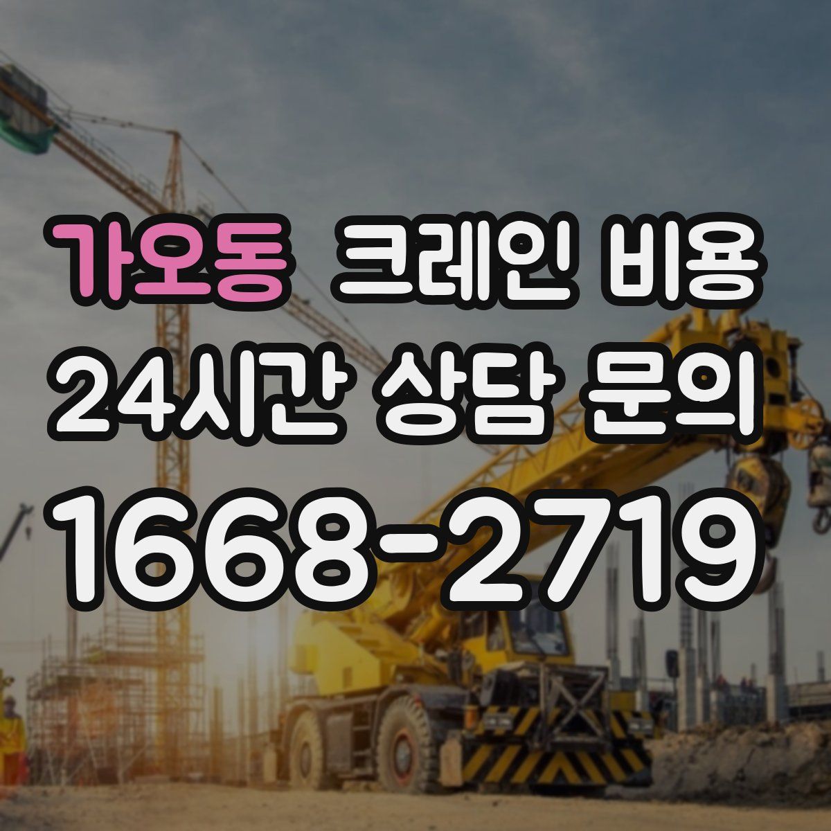 가오동 크레인 비용