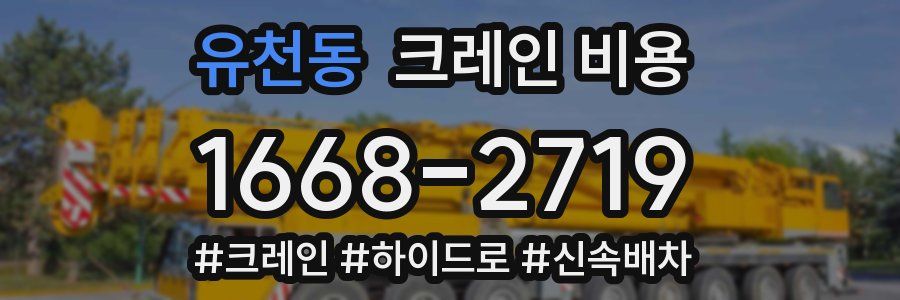 유천동 크레인 비용