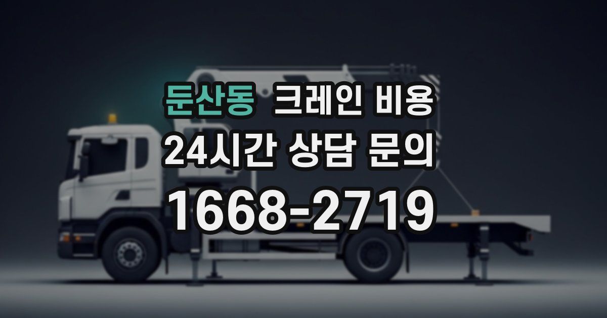 둔산동 크레인 비용