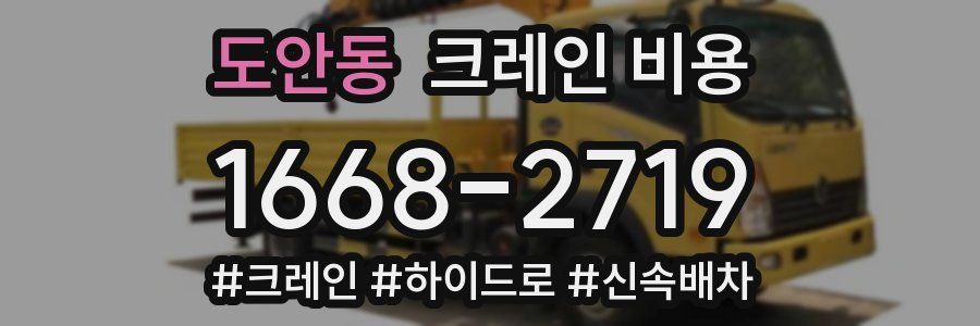 도안동 크레인 비용
