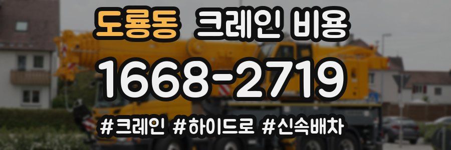 도룡동 크레인 비용