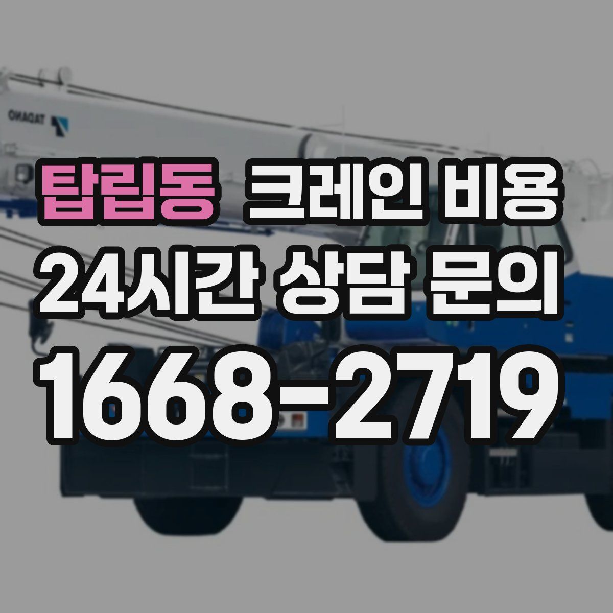 탑립동 크레인 비용
