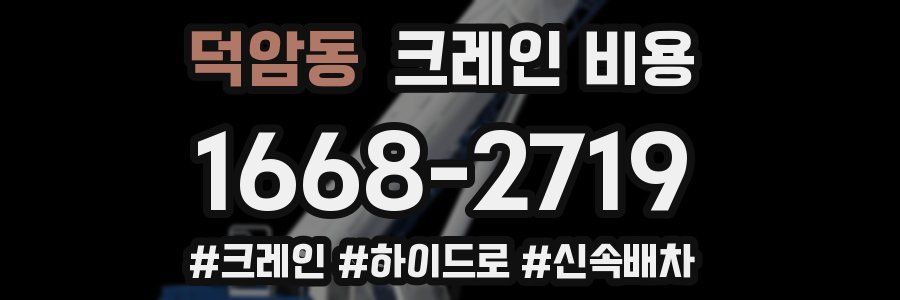 덕암동 크레인 비용