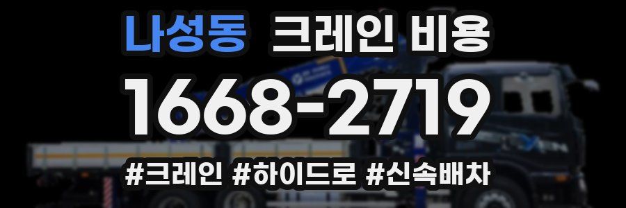 나성동 크레인 비용