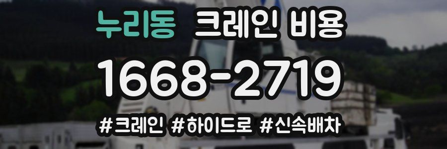 누리동 크레인 비용