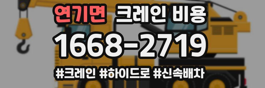 연기면 크레인 비용