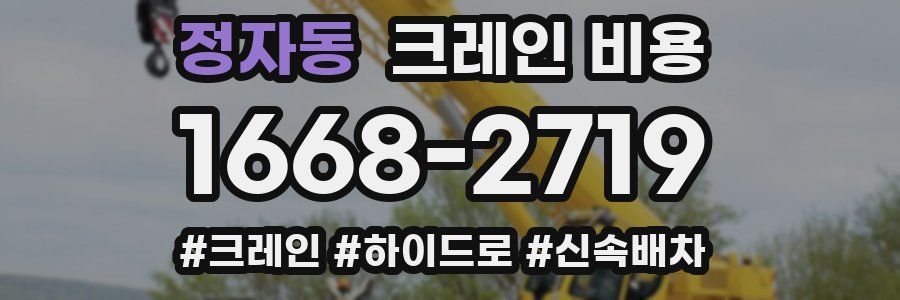 정자동 크레인 비용