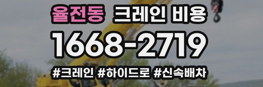 율전동 크레인 비용
