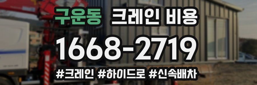 구운동 크레인 비용