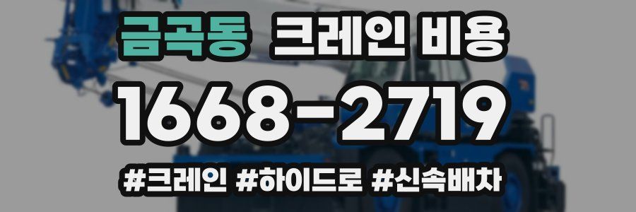 금곡동 크레인 비용