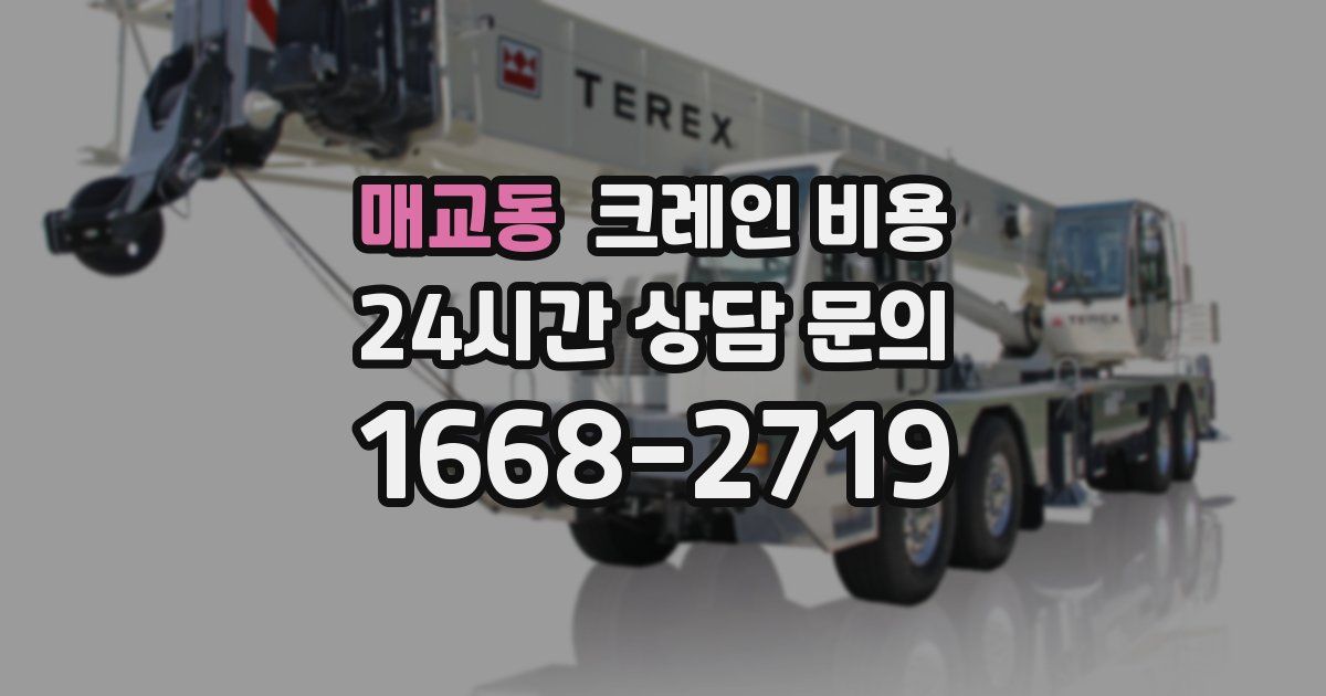 매교동 크레인 비용