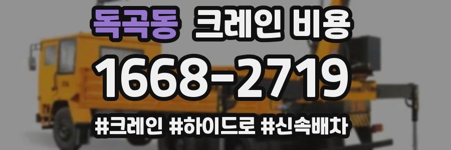 독곡동 크레인 비용