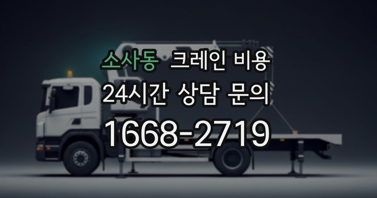 소사동 크레인 비용