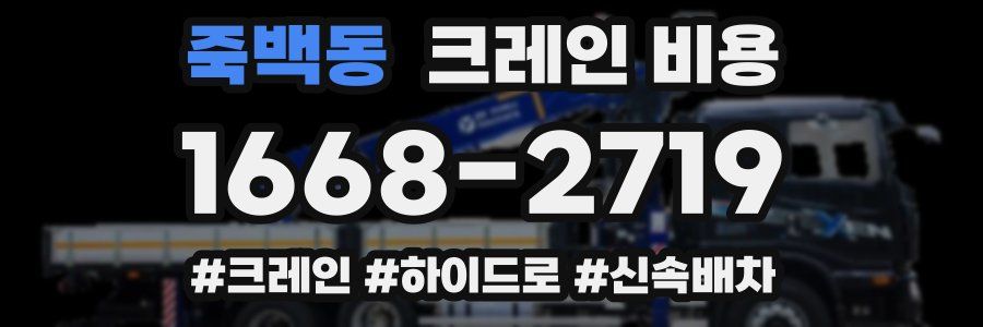 죽백동 크레인 비용