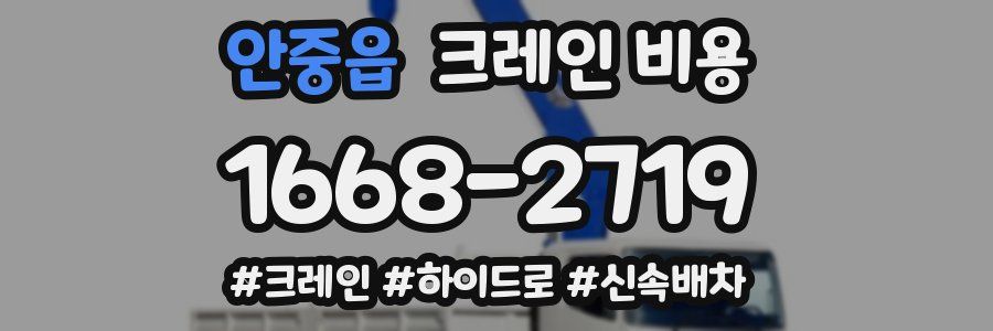 안중읍 크레인 비용