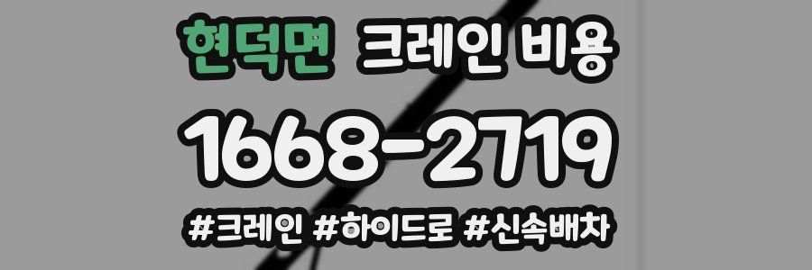 현덕면 크레인 비용