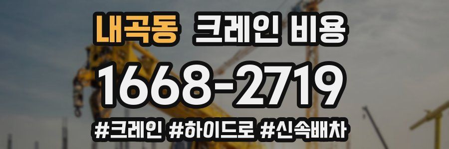 내곡동 크레인 비용