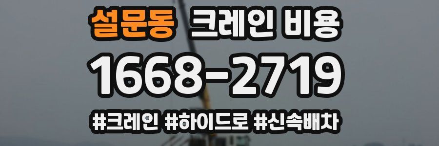 설문동 크레인 비용