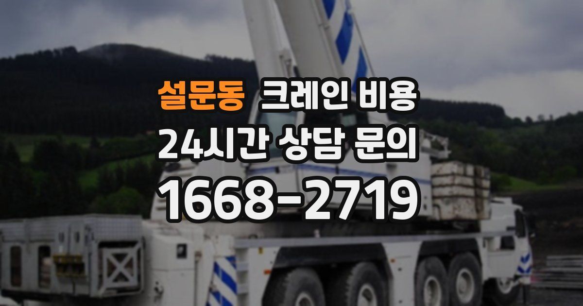 설문동 크레인 비용