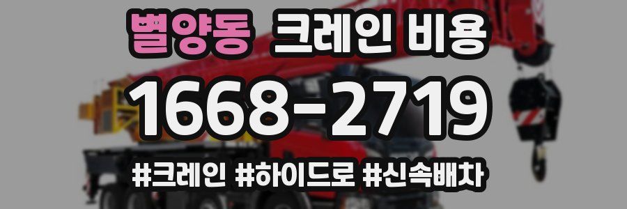별양동 크레인 비용
