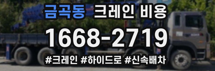 금곡동 크레인 비용