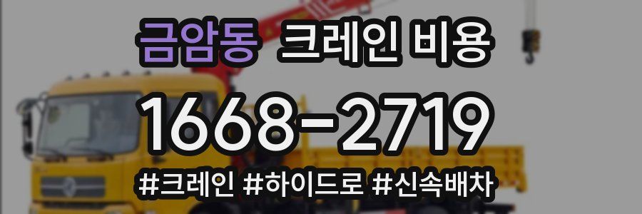 금암동 크레인 비용