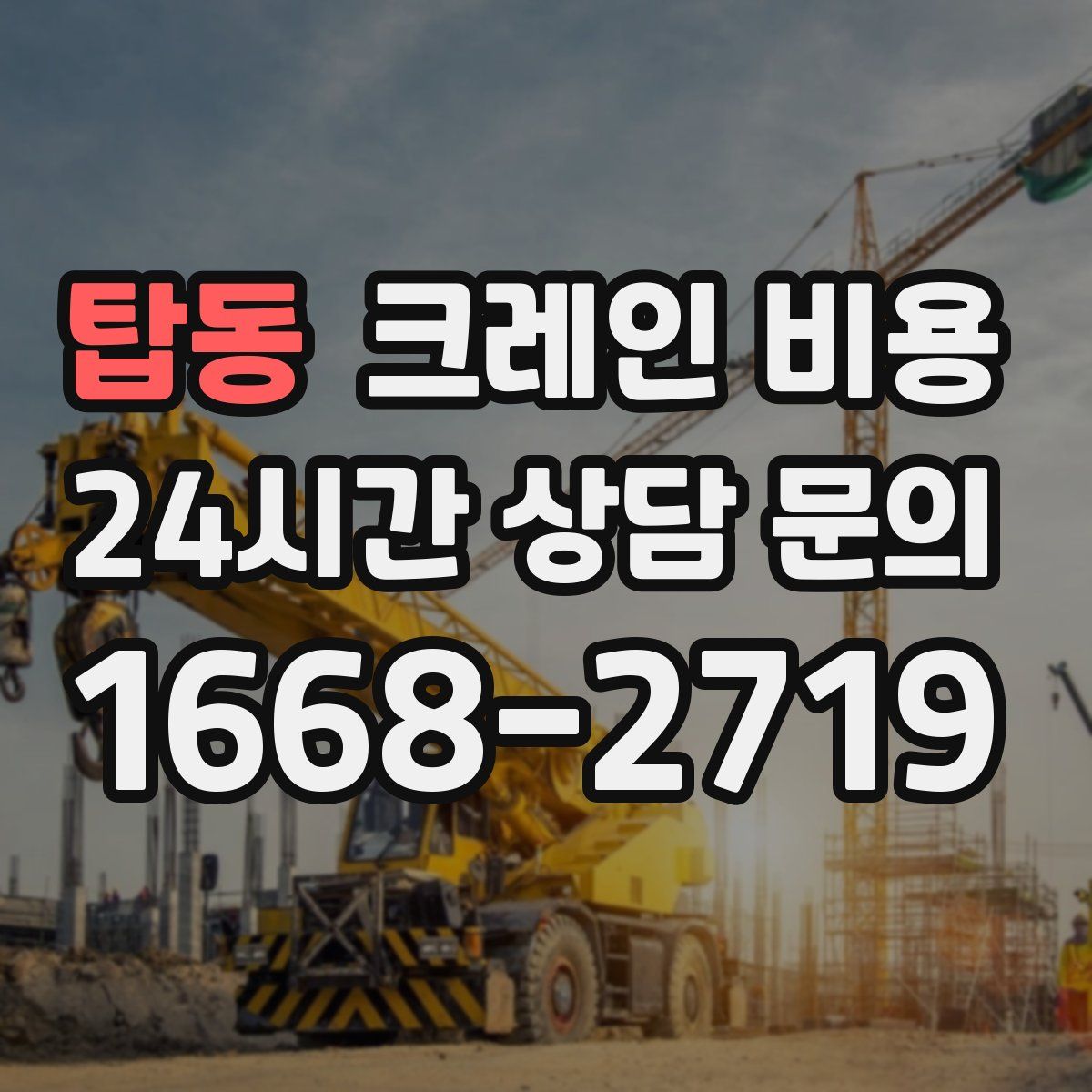 탑동 크레인 비용