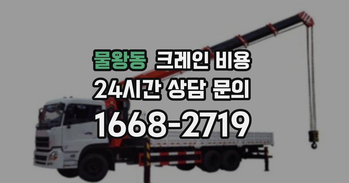 물왕동 크레인 비용
