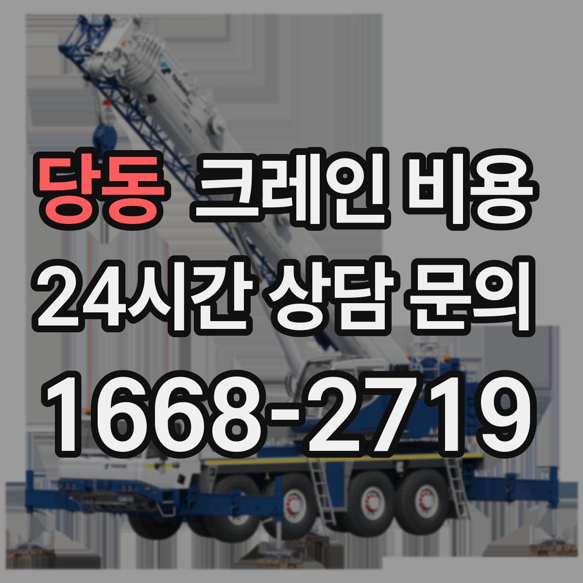 당동 크레인 비용
