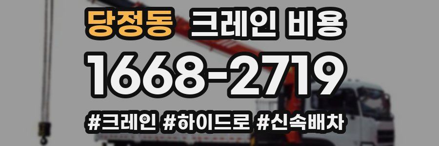 당정동 크레인 비용