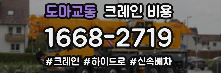도마교동 크레인 비용