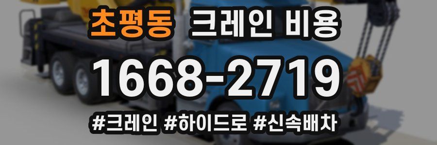 초평동 크레인 비용