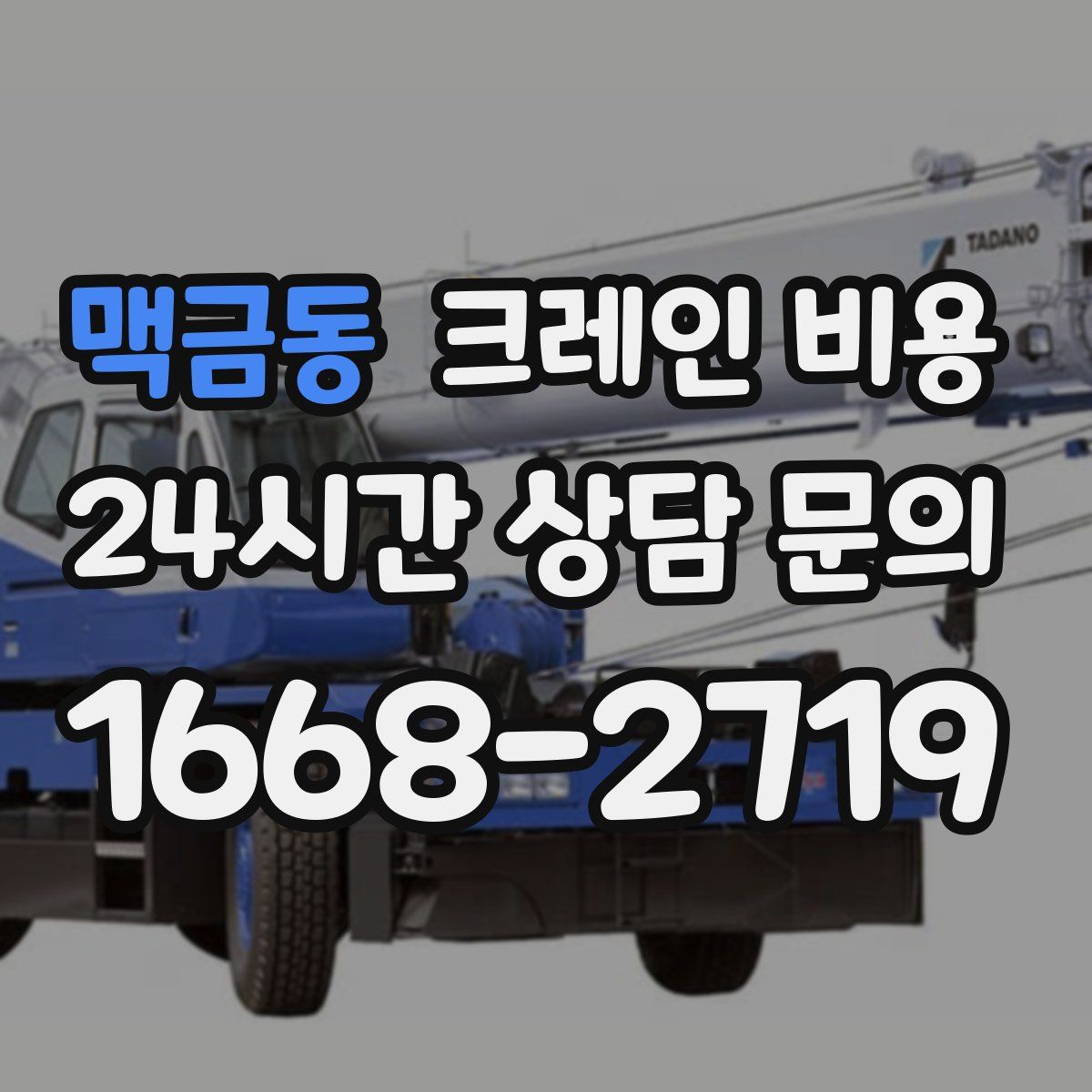 맥금동 크레인 비용