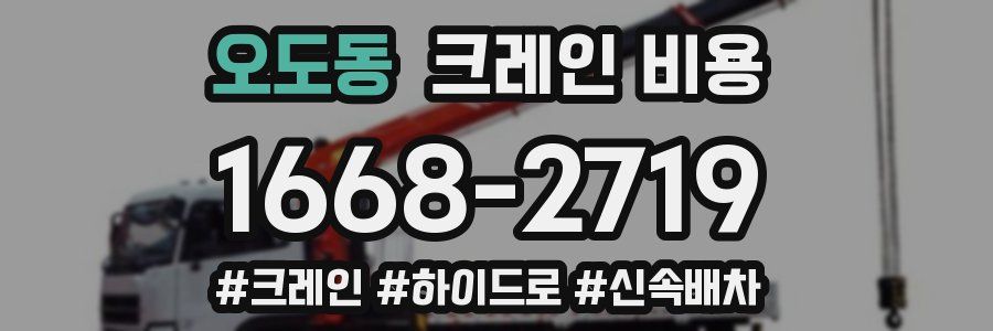 오도동 크레인 비용