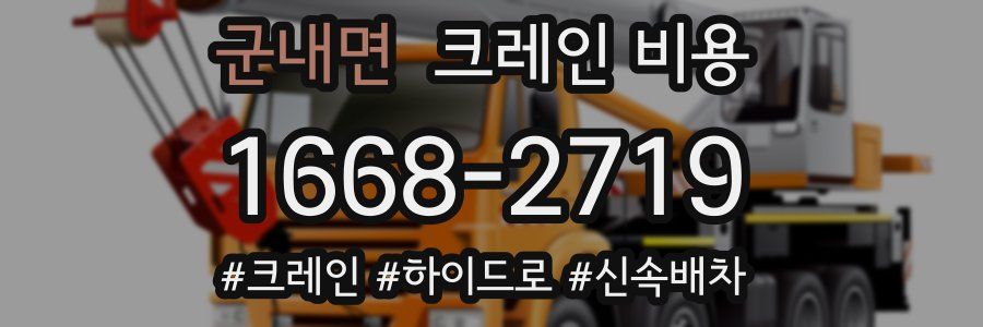 군내면 크레인 비용
