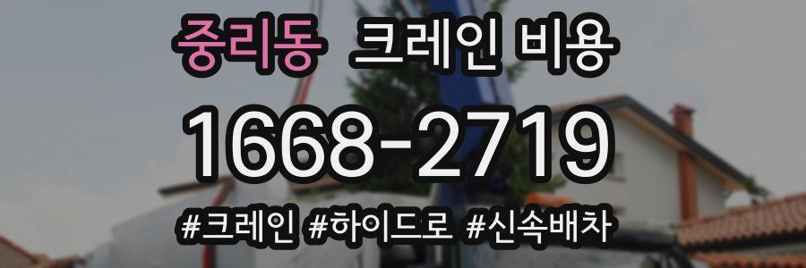 중리동 크레인 비용