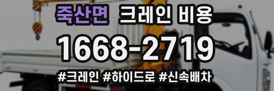죽산면 크레인 비용