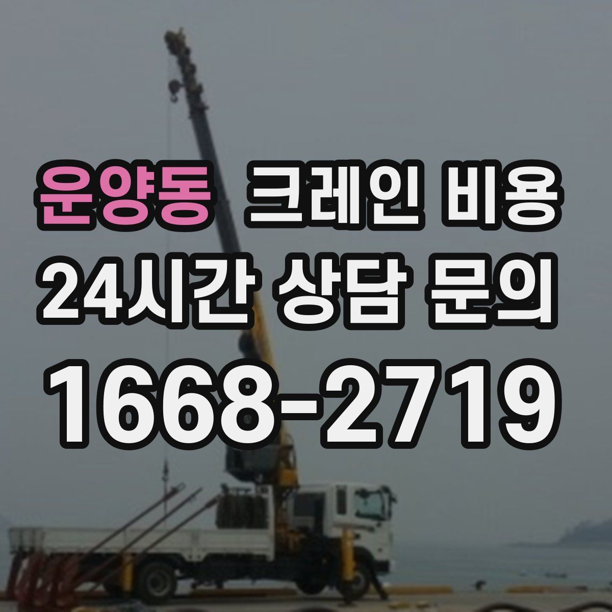 운양동 크레인 비용