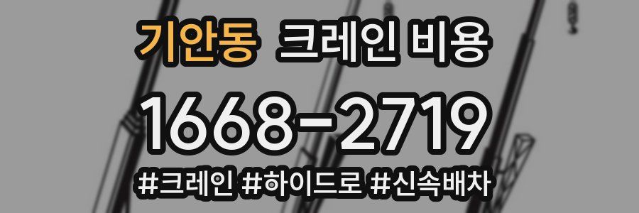 기안동 크레인 비용