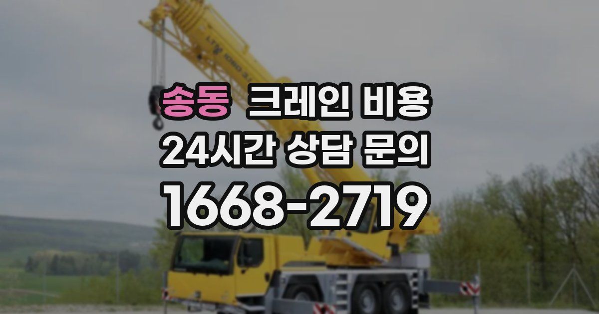 송동 크레인 비용