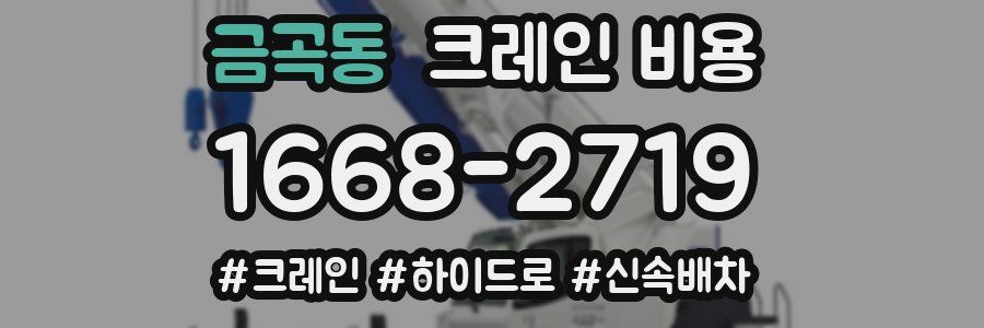 금곡동 크레인 비용