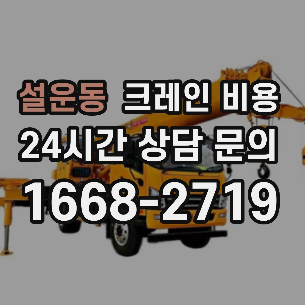 설운동 크레인 비용