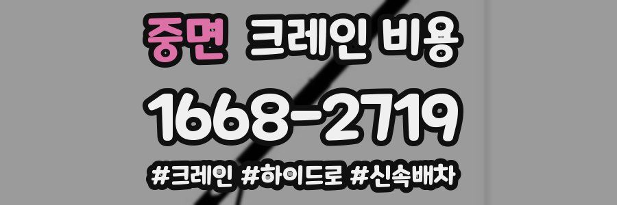 중면 크레인 비용