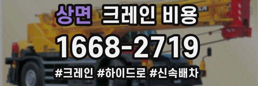 상면 크레인 비용